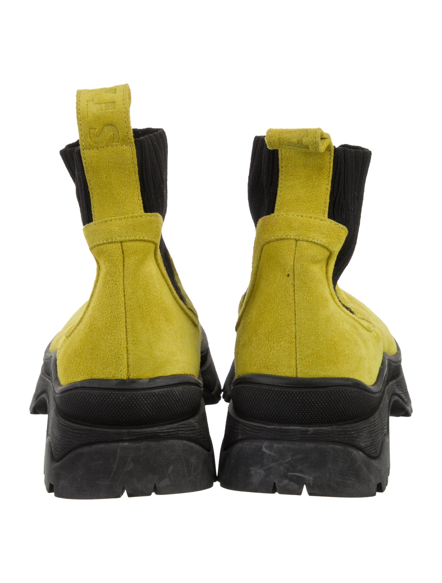 Staud Suede Colorblock Pattern Chelsea Boots