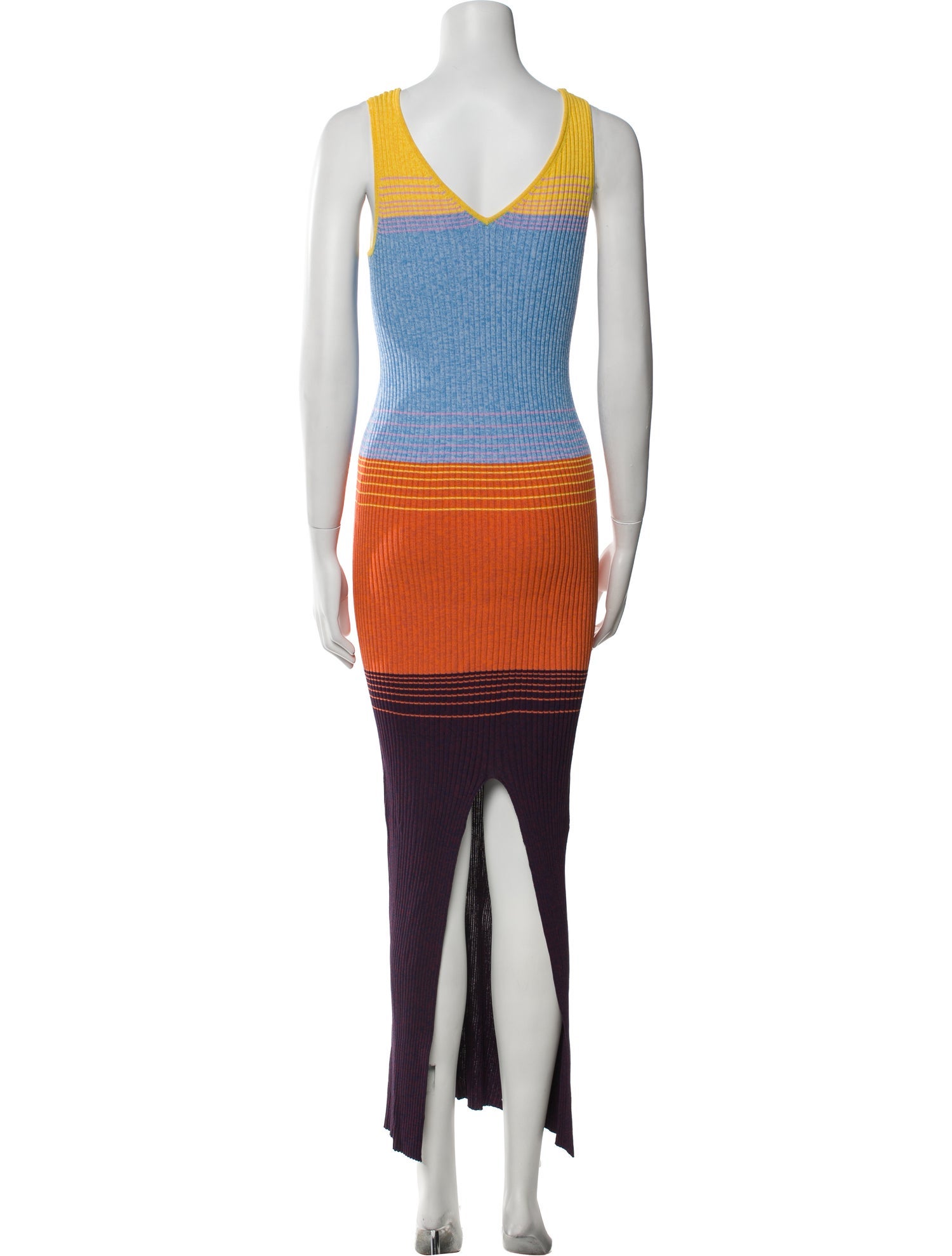 Staud Striped Long Dress