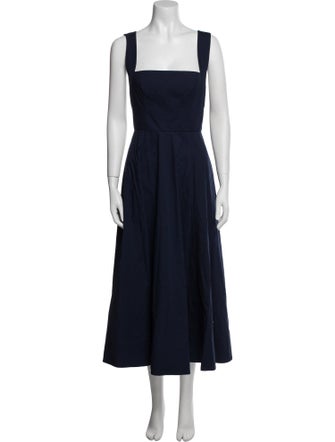 Staud Square Neckline Long Dress