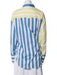 Staud Striped Long Sleeve Button-Up Top