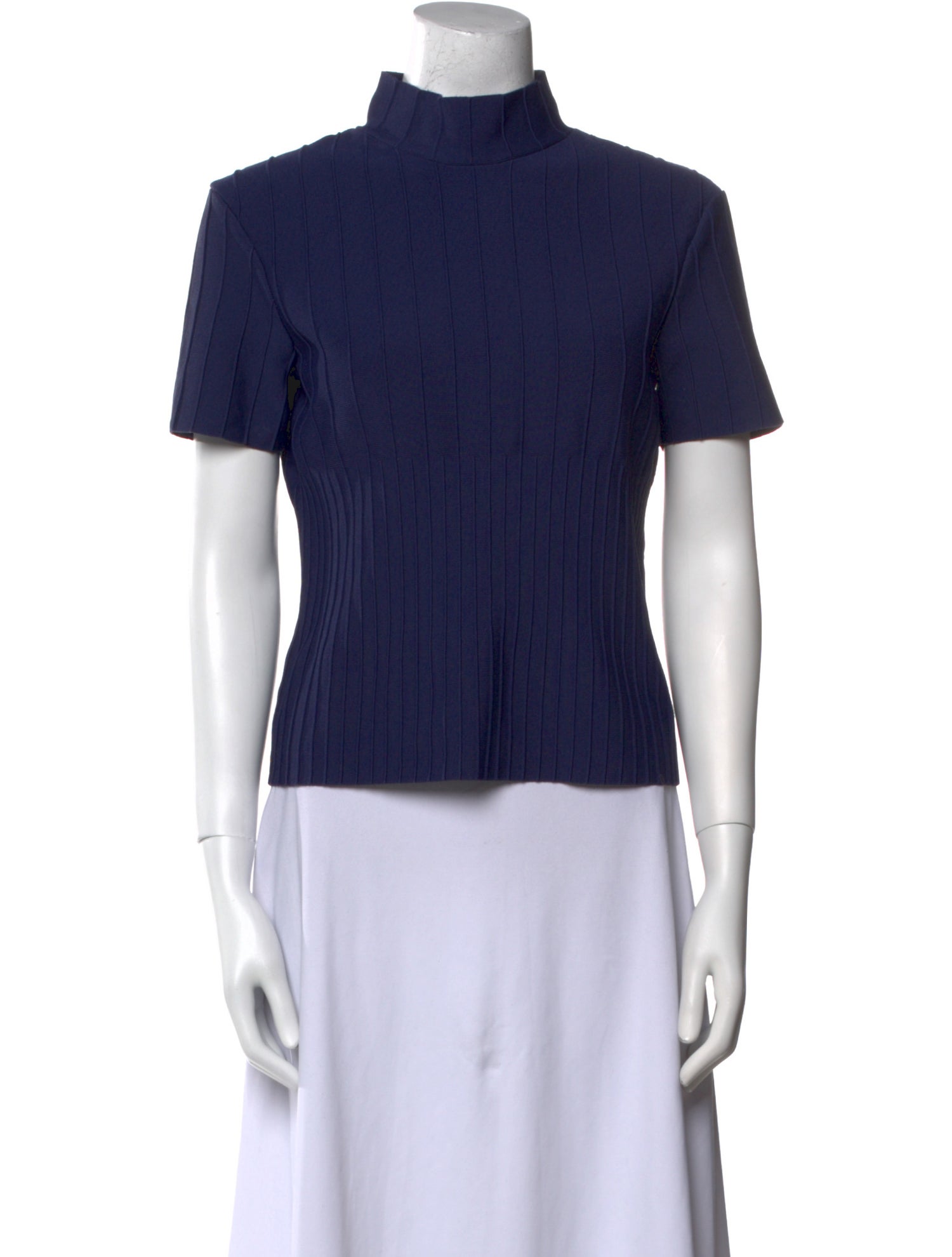 Staud Mock Neck Short Sleeve Top