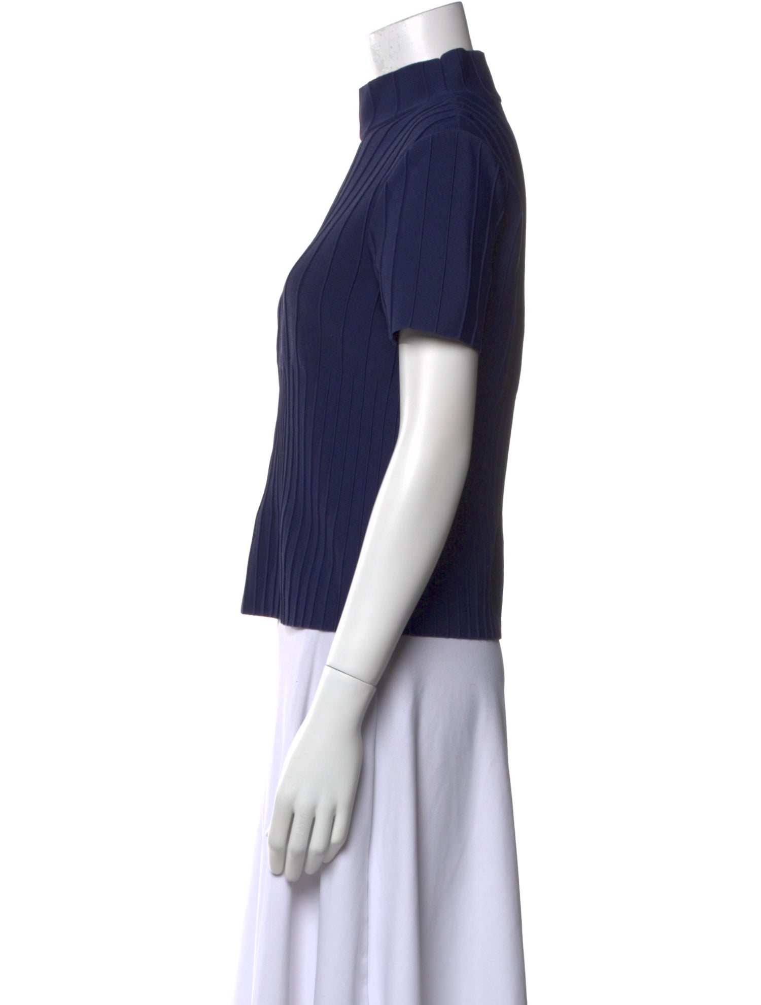 Staud Mock Neck Short Sleeve Top