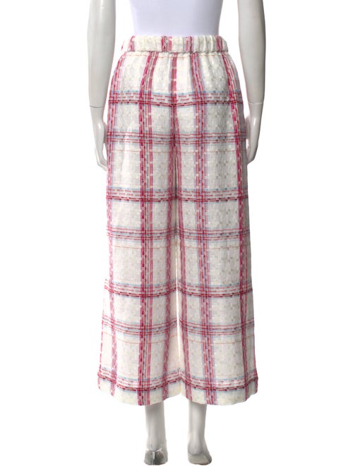 Staud Plaid Print Wide Leg Pants