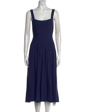 Staud Square Neckline Midi Length Dress