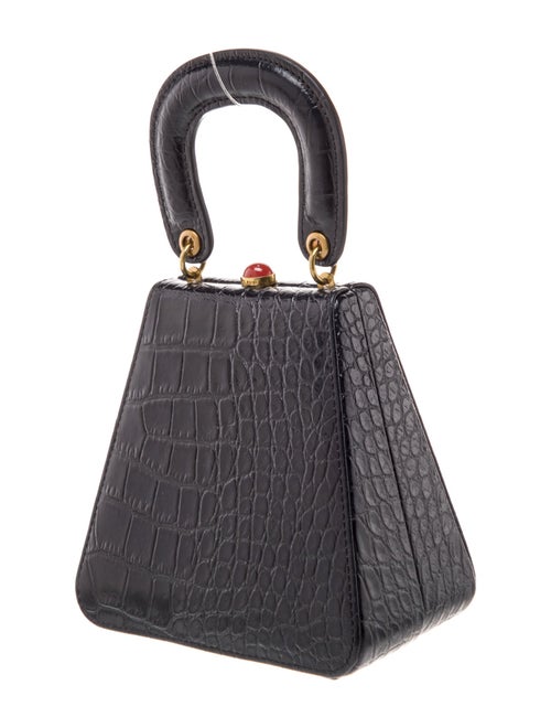 Staud Embossed Leather Top Handle Bag