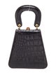 Staud Embossed Leather Top Handle Bag