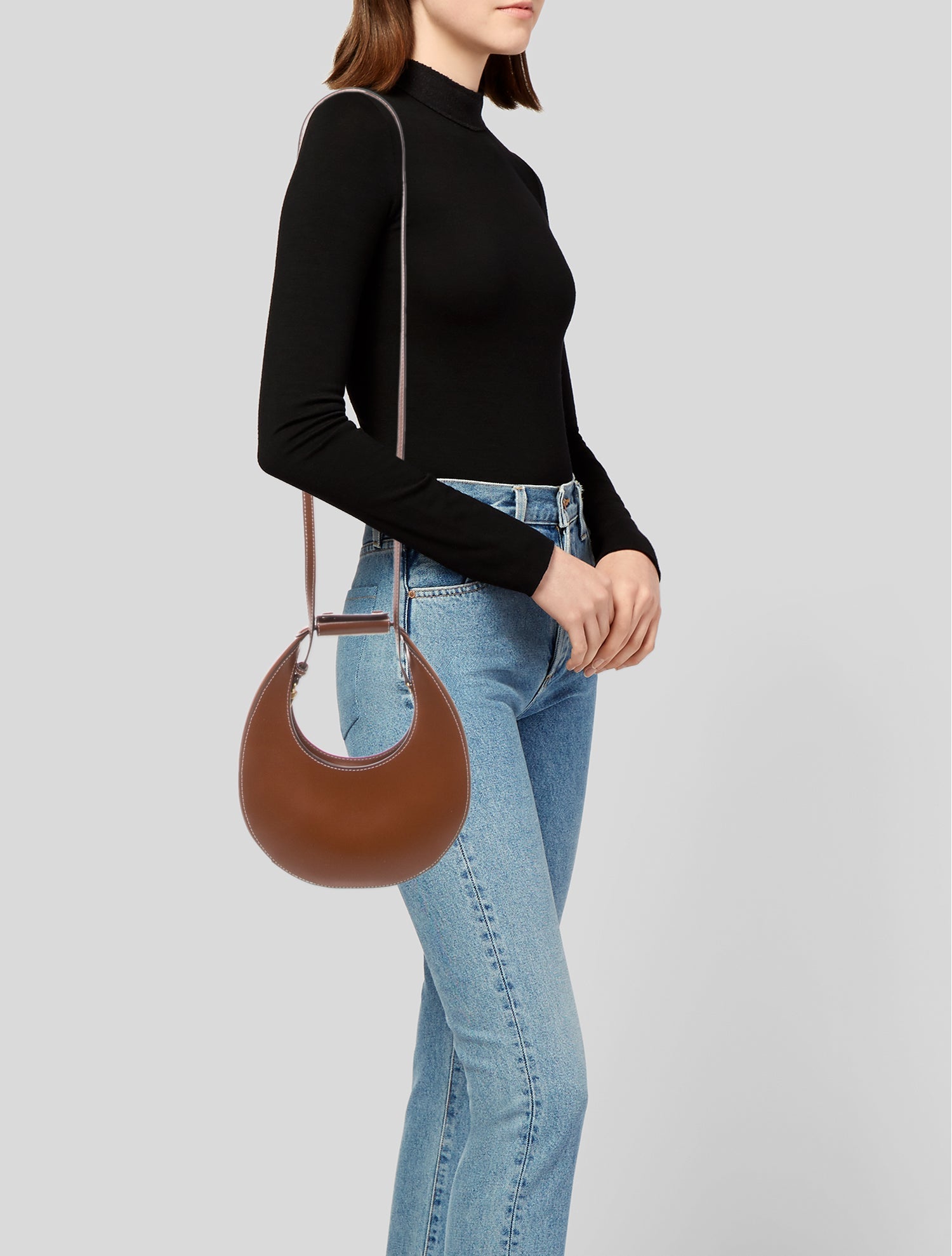 Staud Leather Top Handle Bag