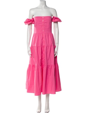 Staud Off-The-Shoulder Long Dress