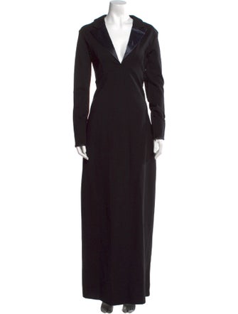 Staud V-Neck Long Dress