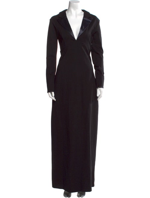 Staud V-Neck Long Dress