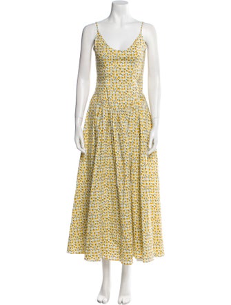 Staud Printed Long Dress