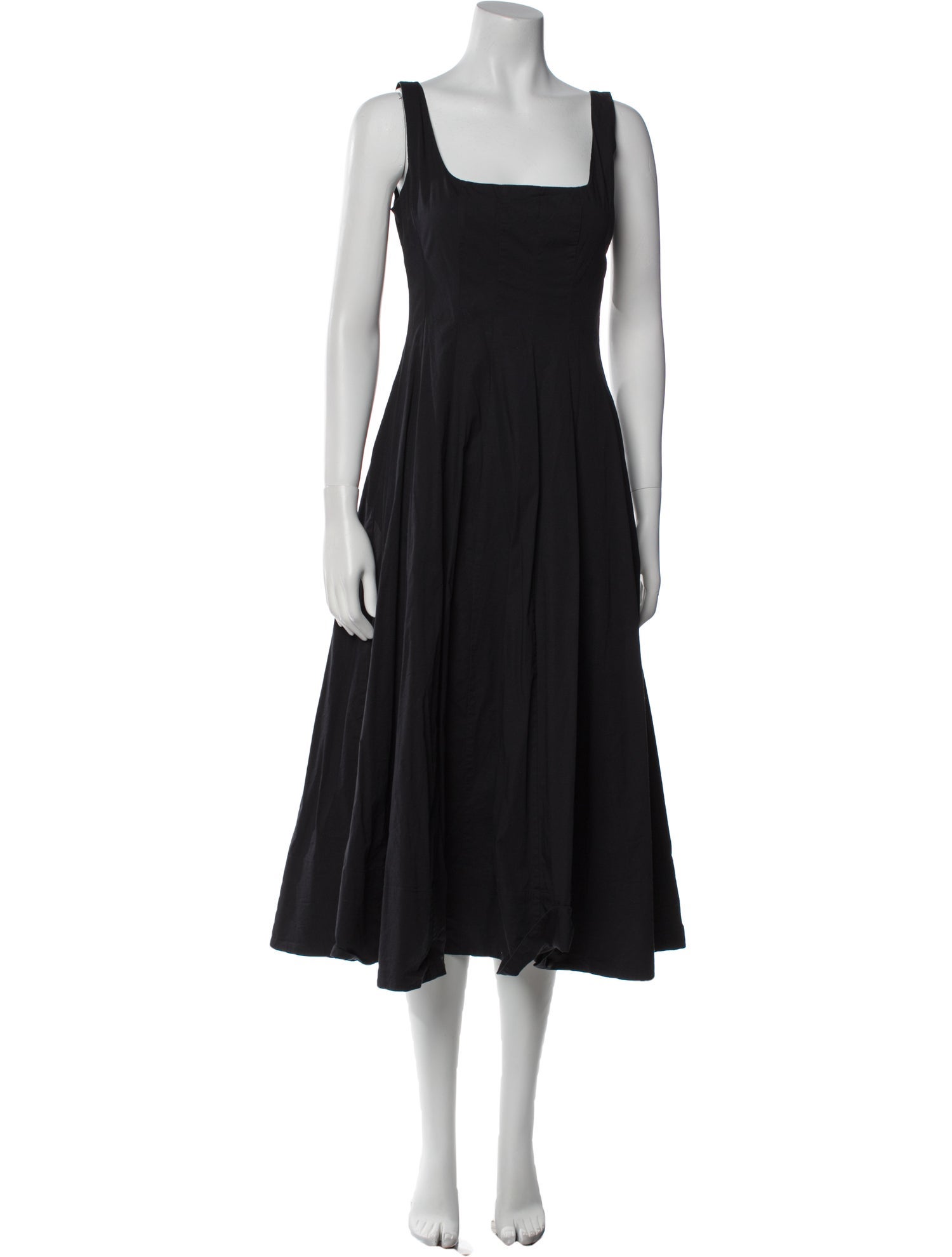Staud Square Neckline Midi Length Dress