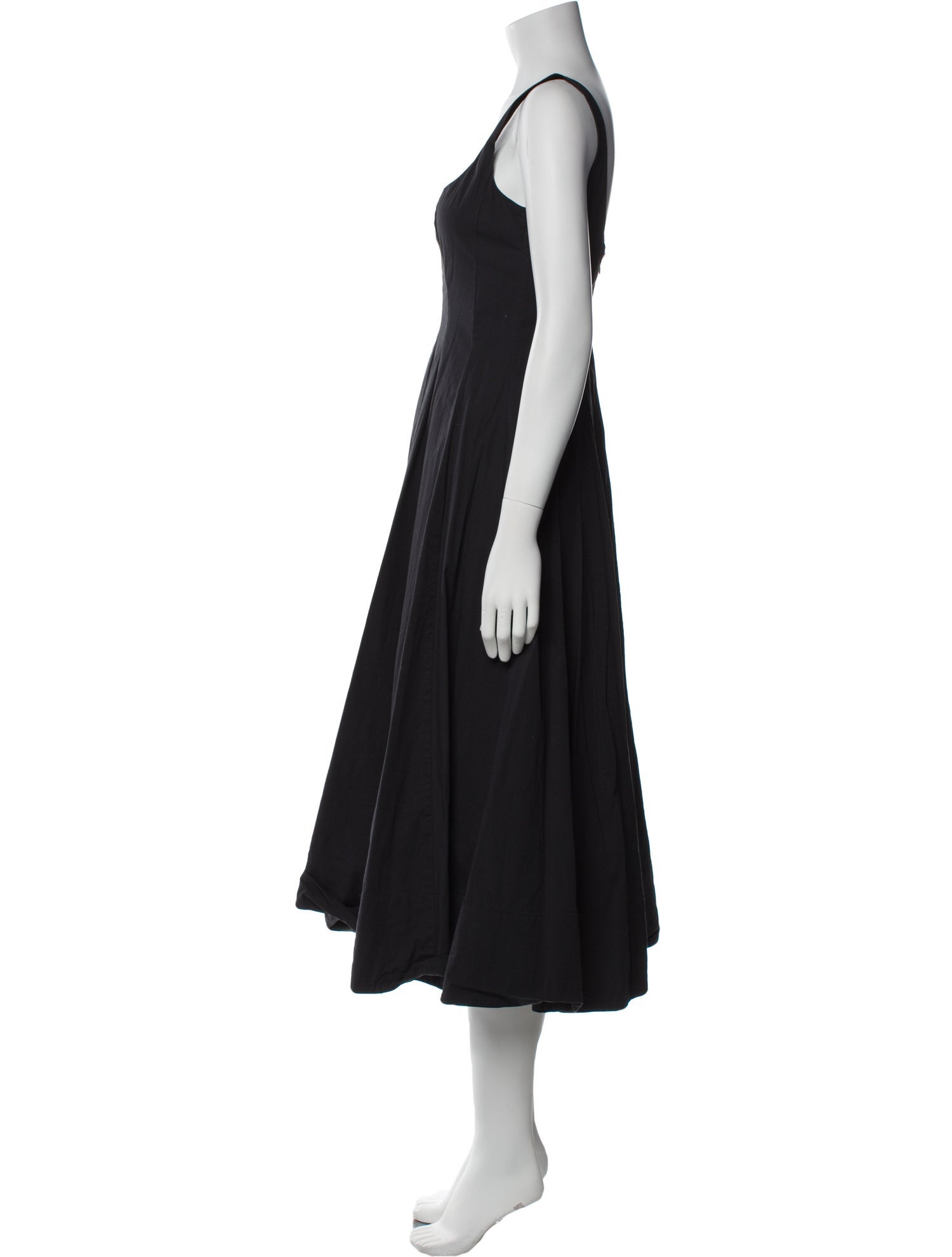 Staud Square Neckline Midi Length Dress