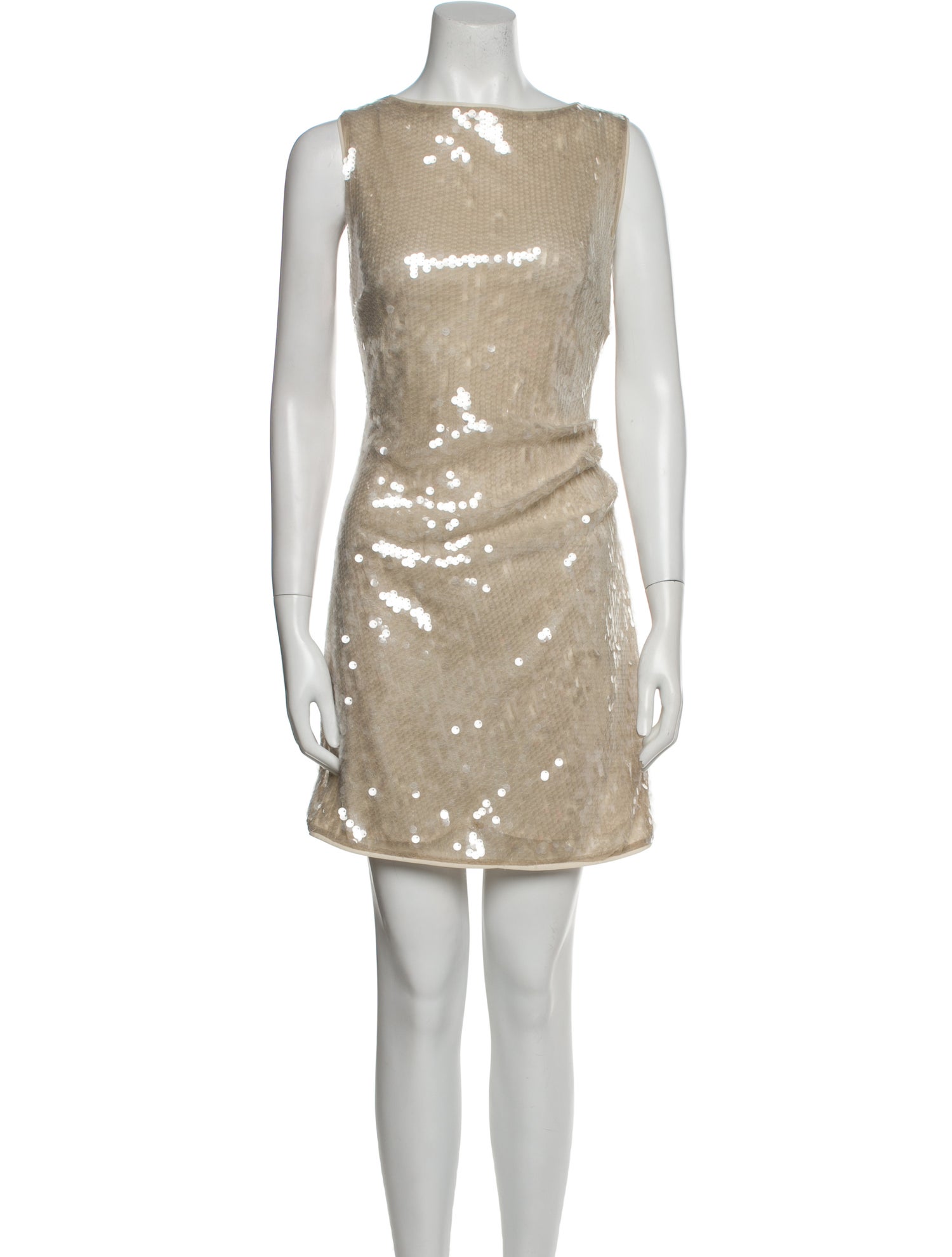 Staud Bateau Neckline Mini Dress