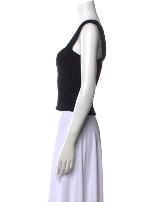 Staud Square Neckline Sleeveless Crop Top