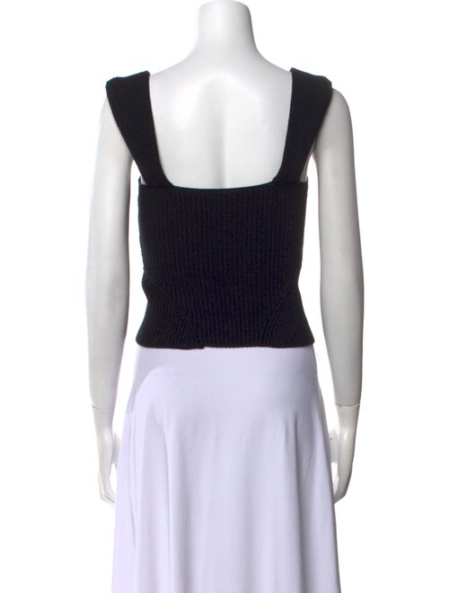 Staud Square Neckline Sleeveless Crop Top