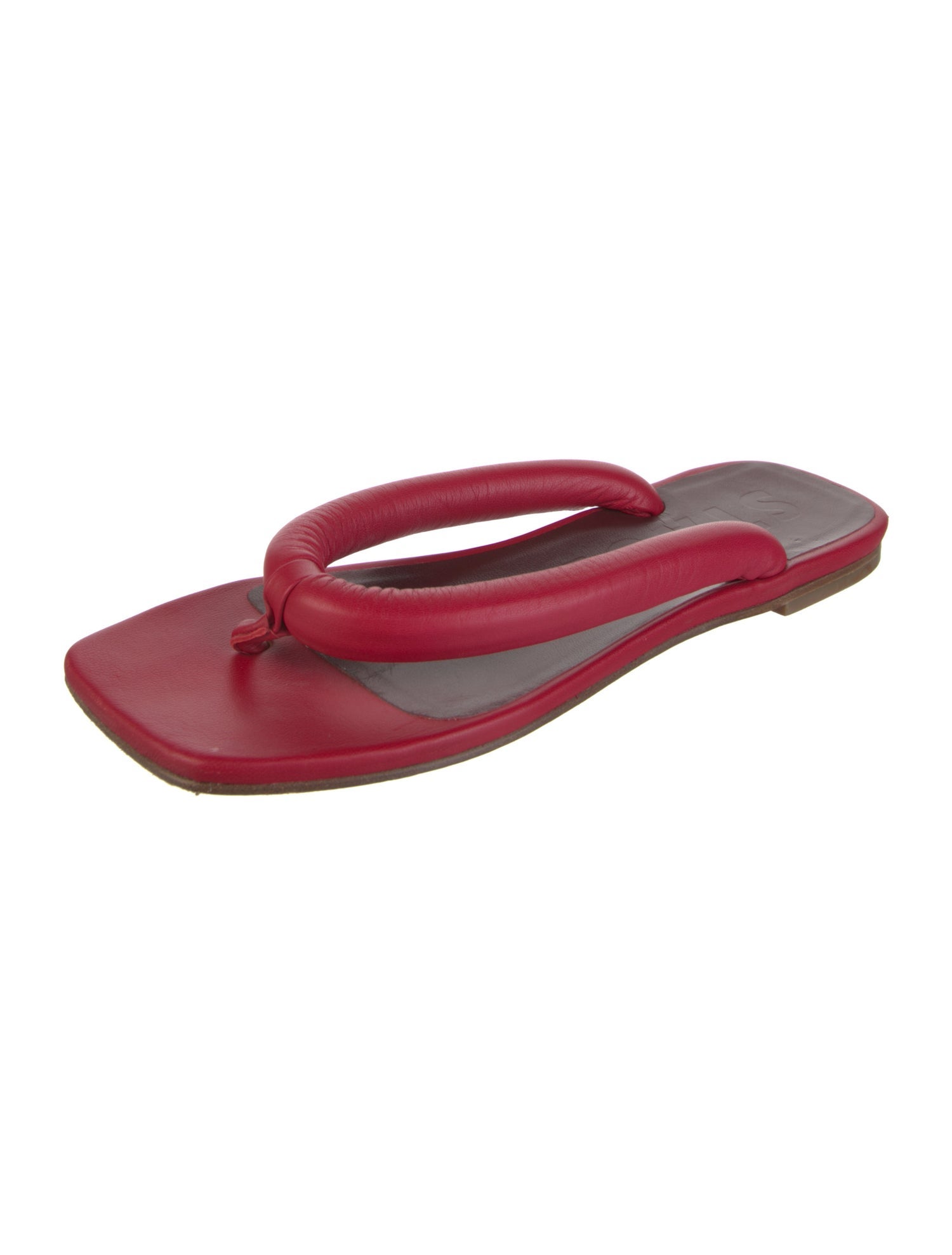 Staud Leather Flip Flops