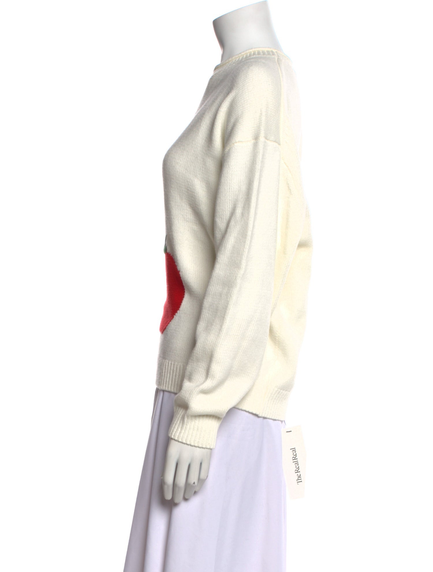 Staud Graphic Print Crew Neck Sweater