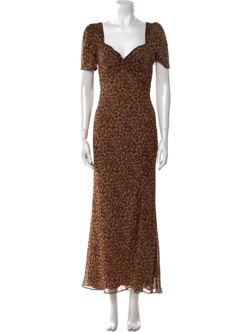 Staud Animal Print Long Dress