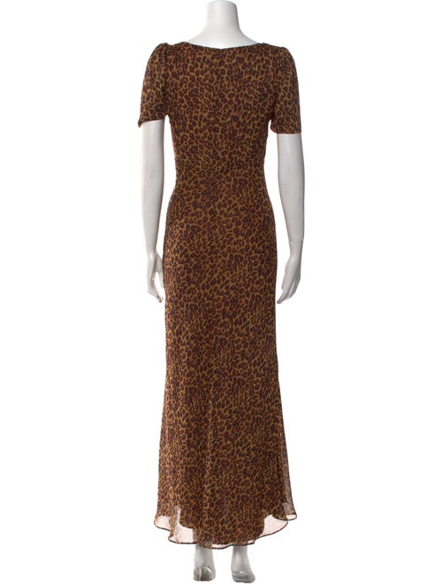 Staud Animal Print Long Dress