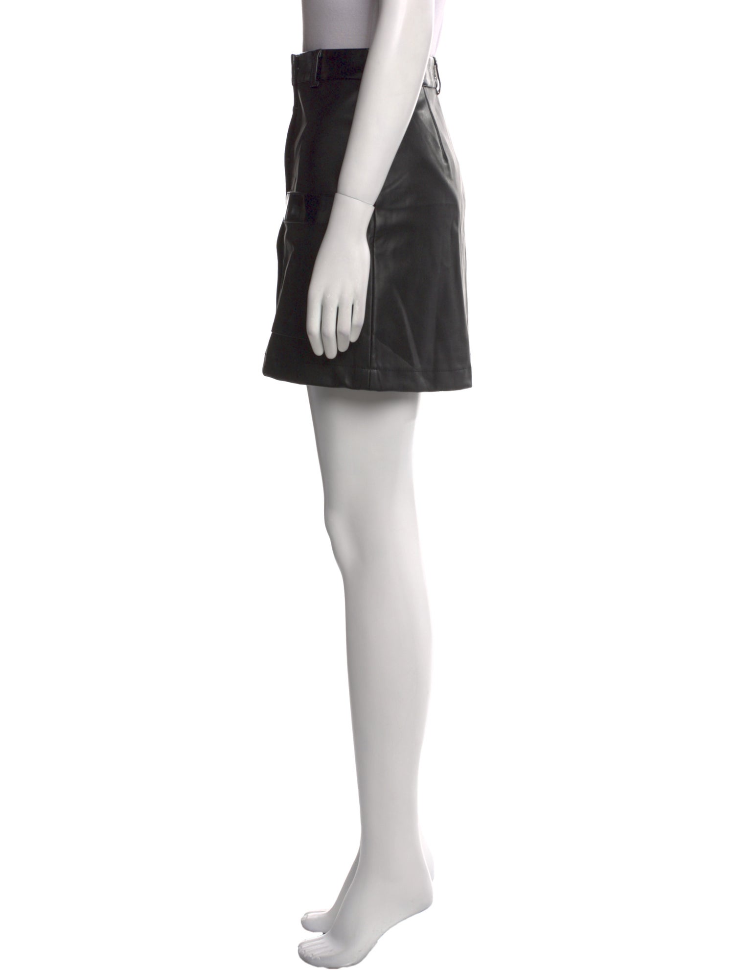 Staud Faux Leather Mini Skirt w/ Tags