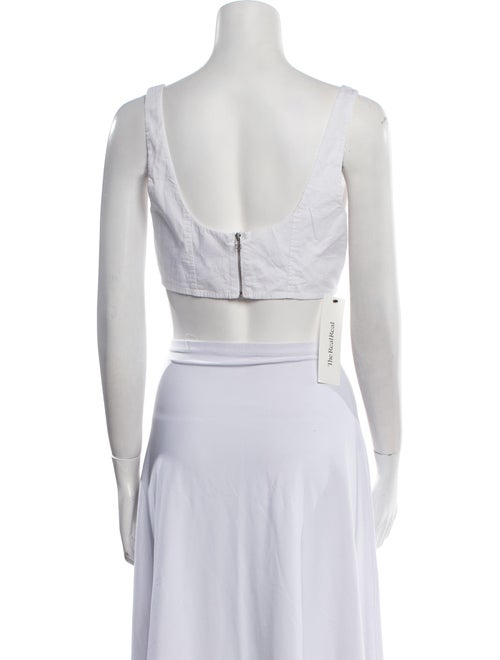 Staud Square Neckline Sleeveless Crop Top