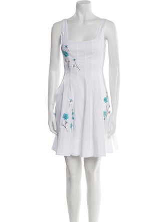 Staud Square Neckline Mini Dress