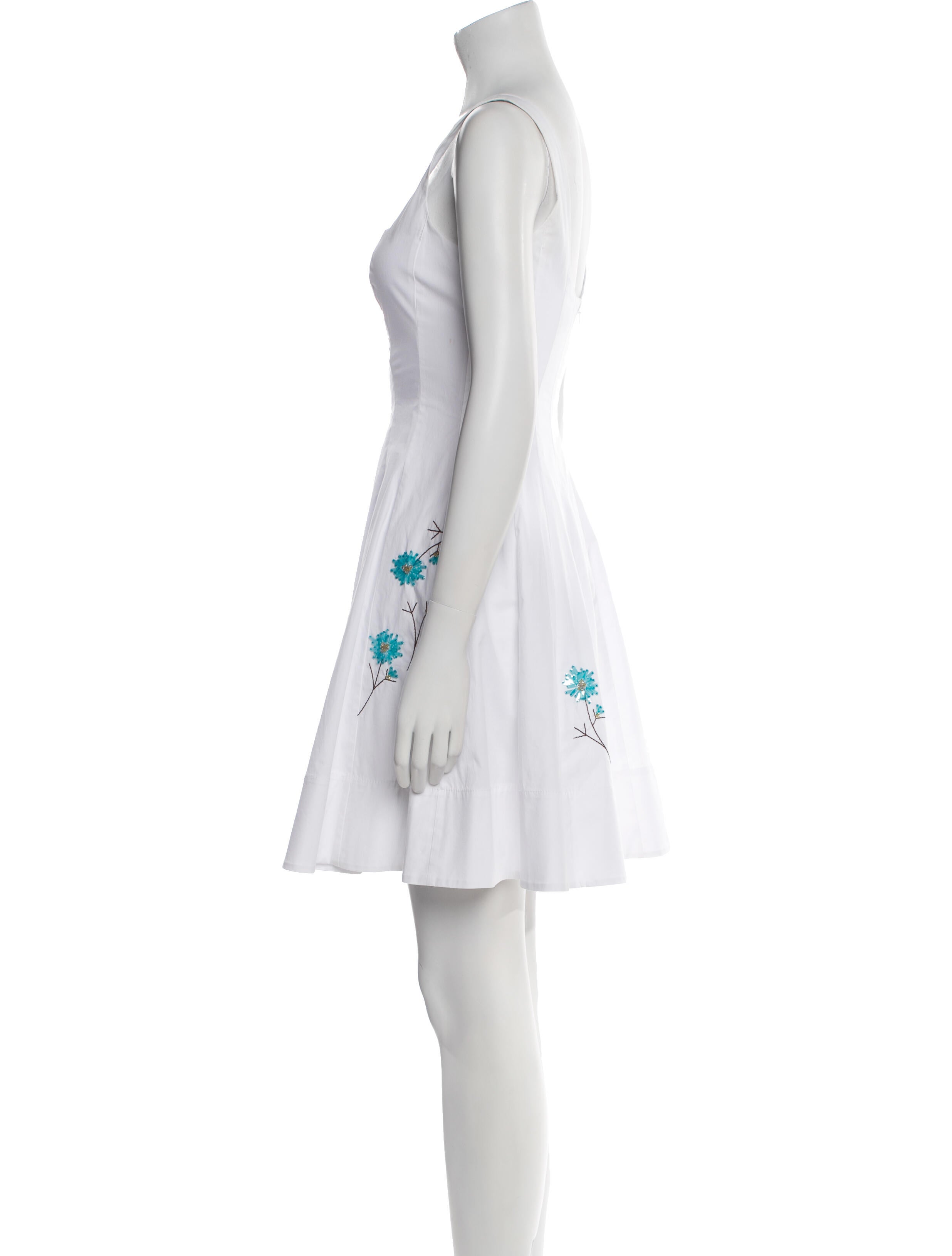 Staud Square Neckline Mini Dress