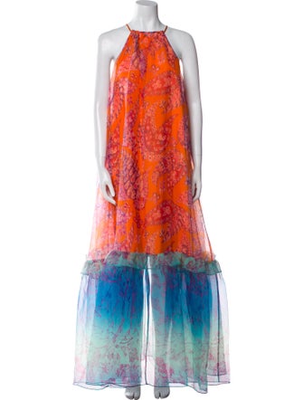 Staud Printed Long Dress