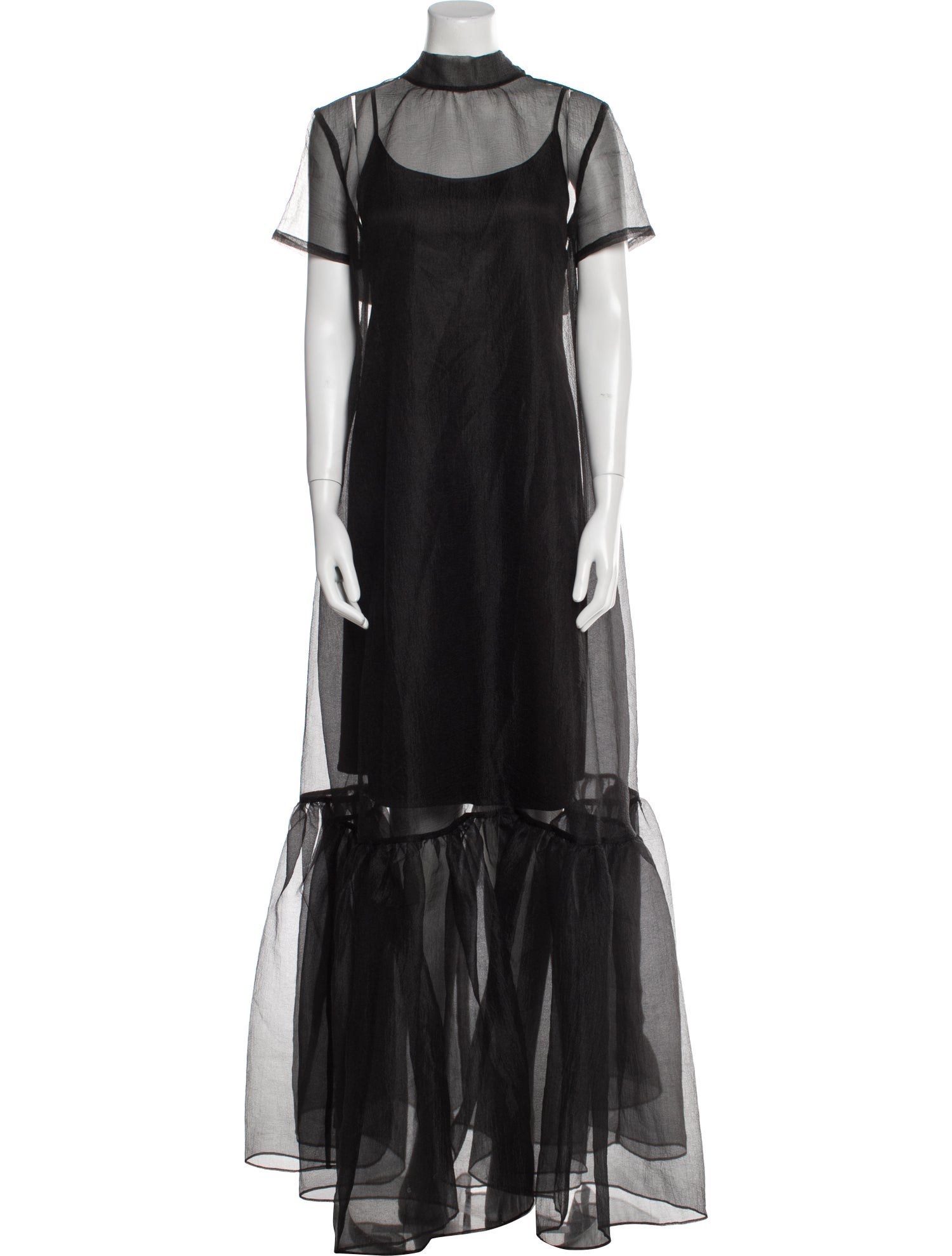 Staud Mock Neck Mini Dress