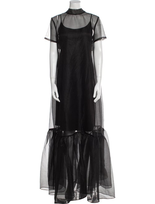 Staud Mock Neck Mini Dress