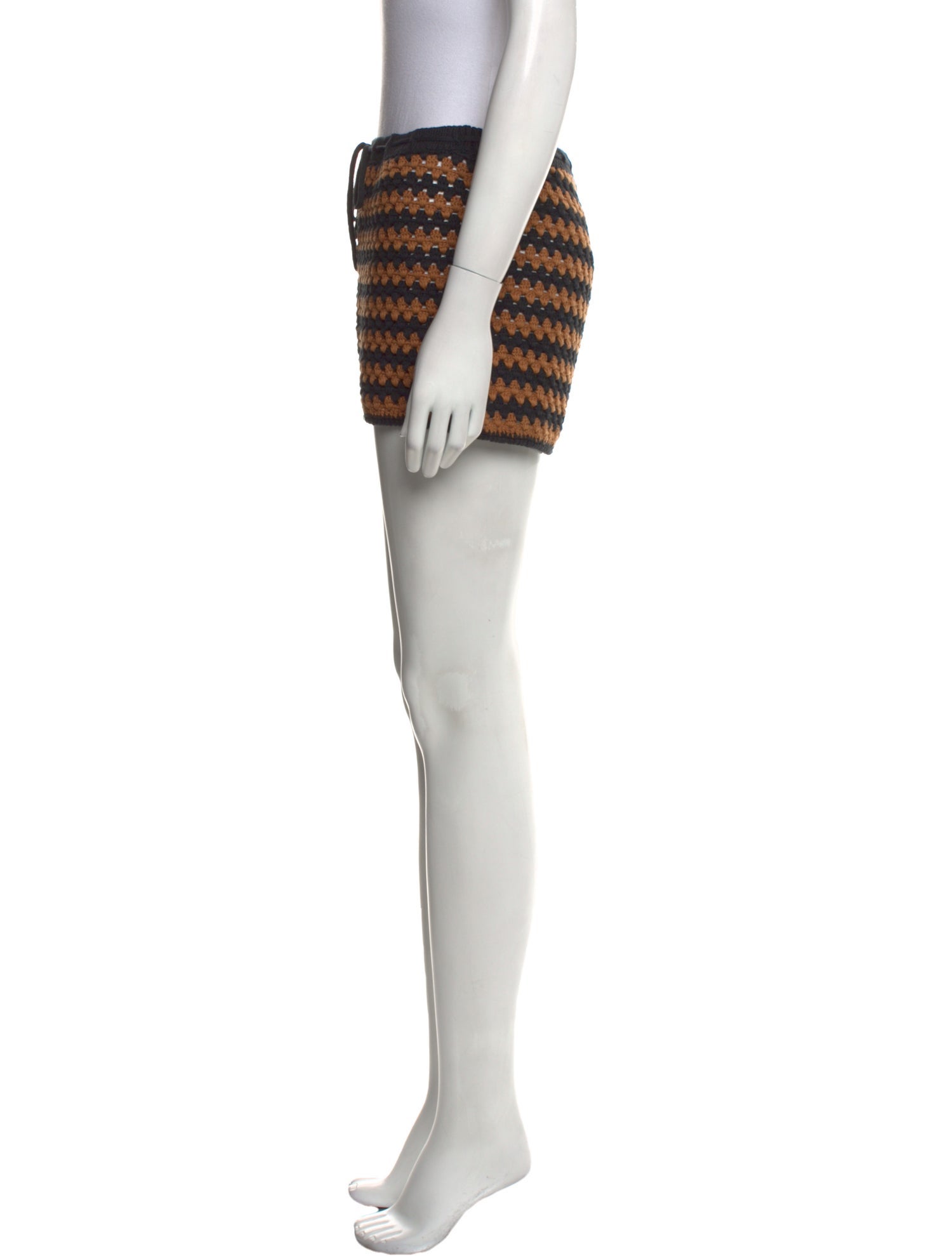 Staud Striped Mini Shorts