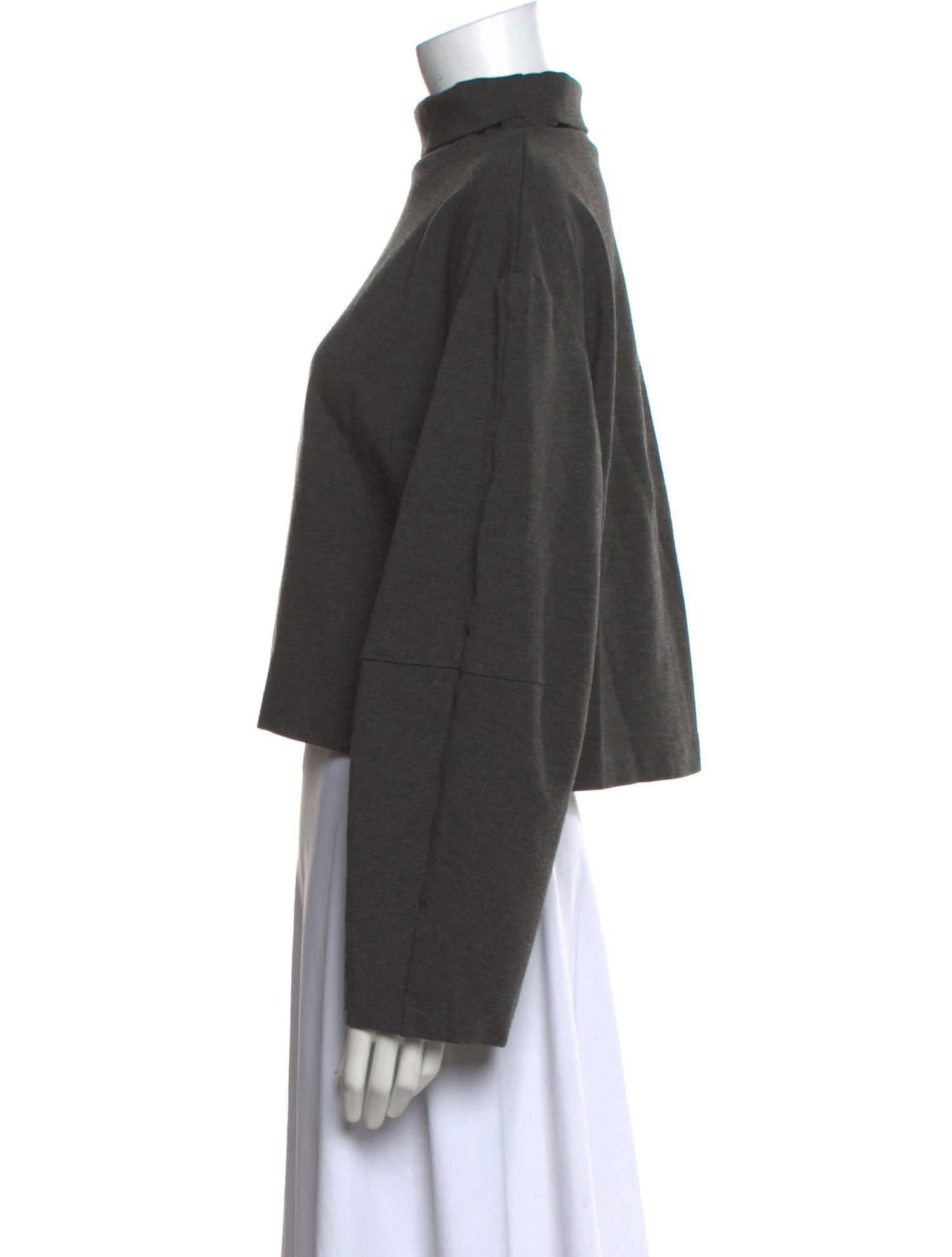 Staud Mock Neck Long Sleeve Sweatshirt