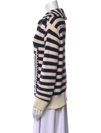 Staud Striped Open Front Sweater