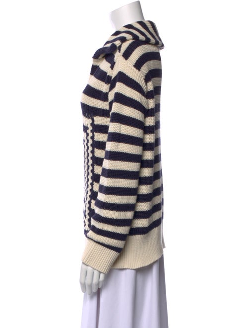 Staud Striped Open Front Sweater