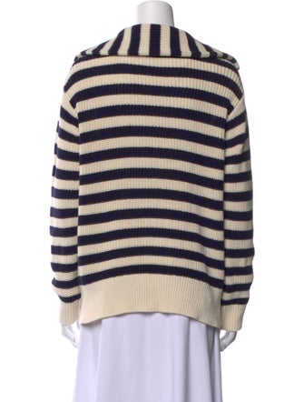 Staud Striped Open Front Sweater