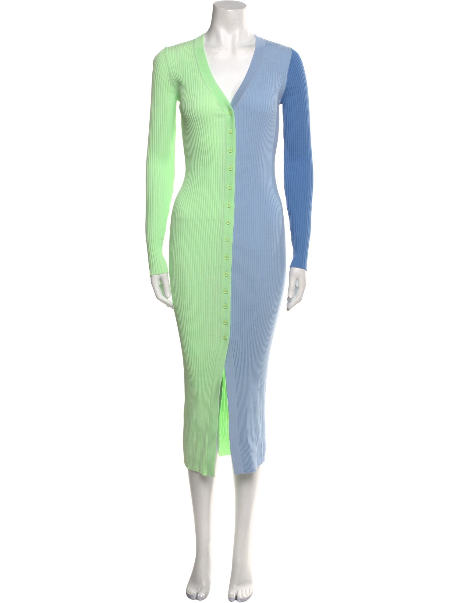 Staud V-Neck Long Dress