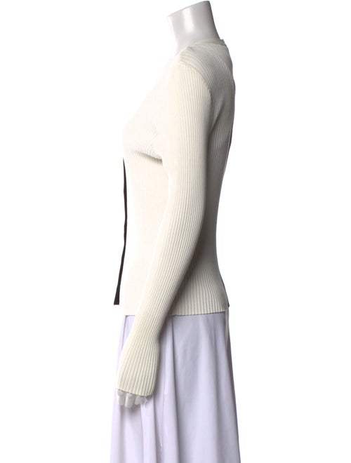 Staud Colorblock Pattern V-Neck Sweater