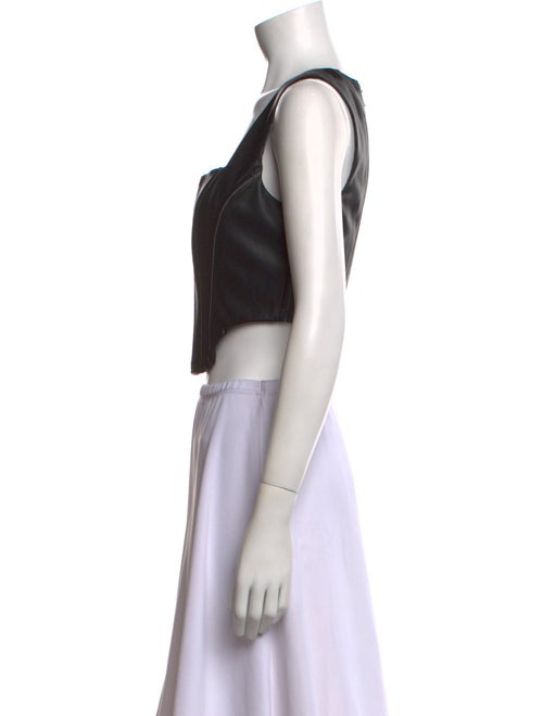 Staud Square Neckline Sleeveless Crop Top