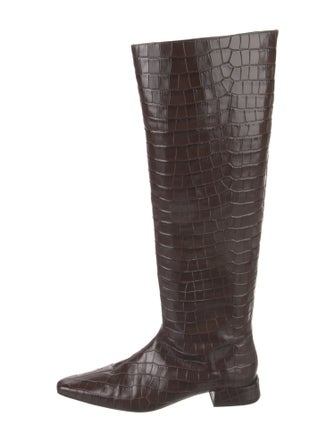 Staud Leather Patterned Riding Boots