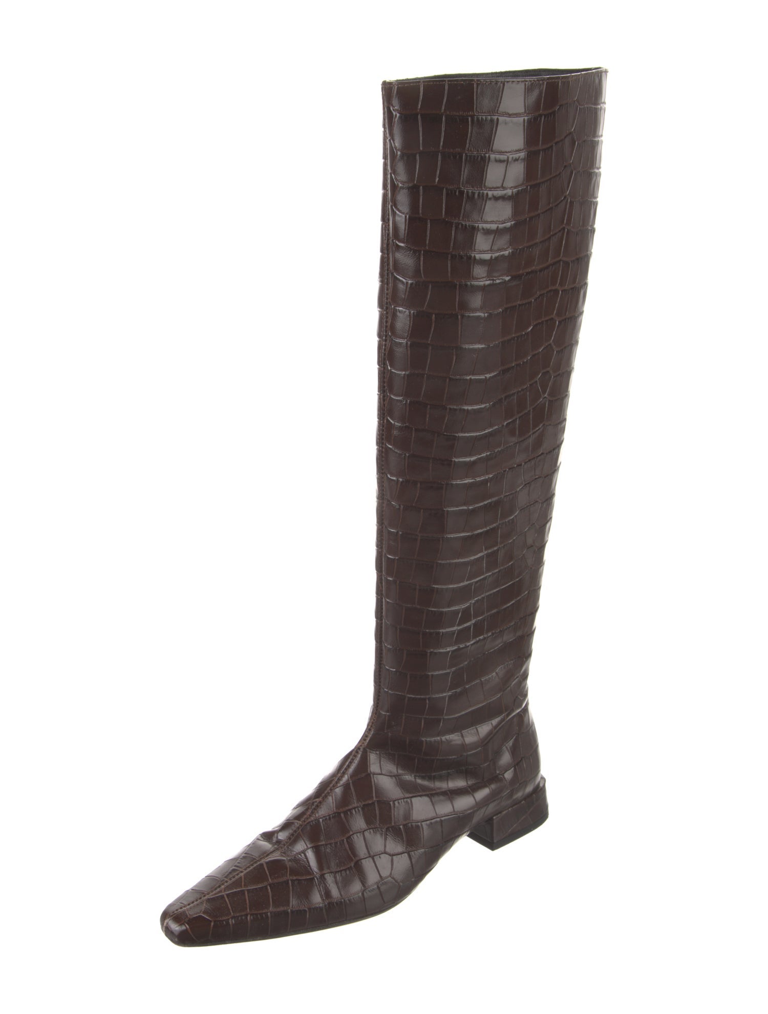 Staud Leather Patterned Riding Boots