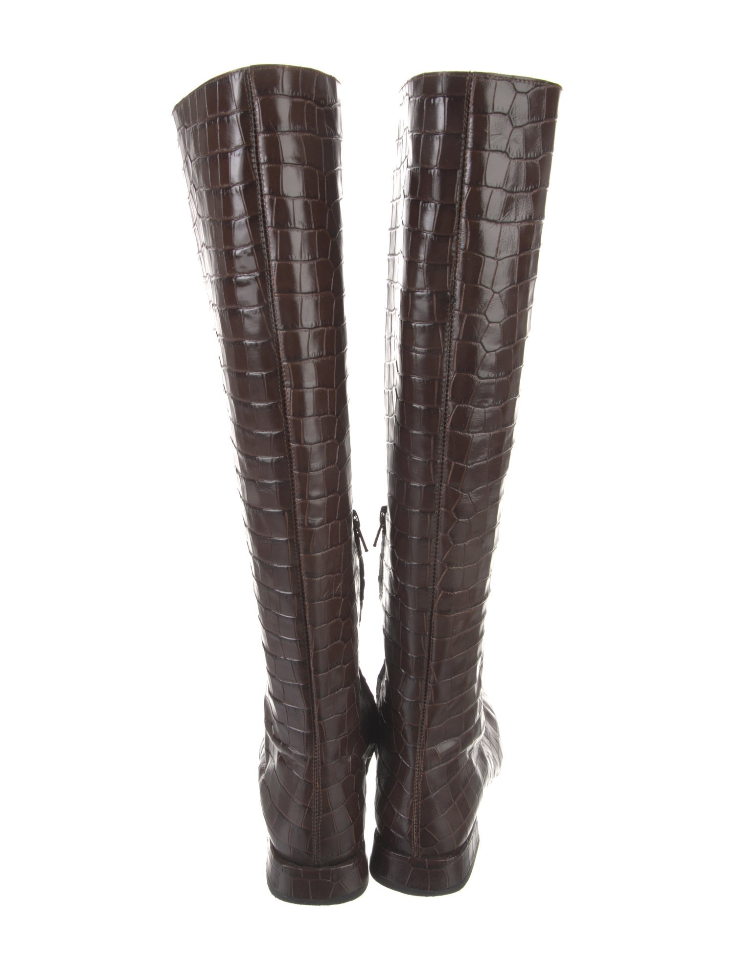 Staud Leather Patterned Riding Boots