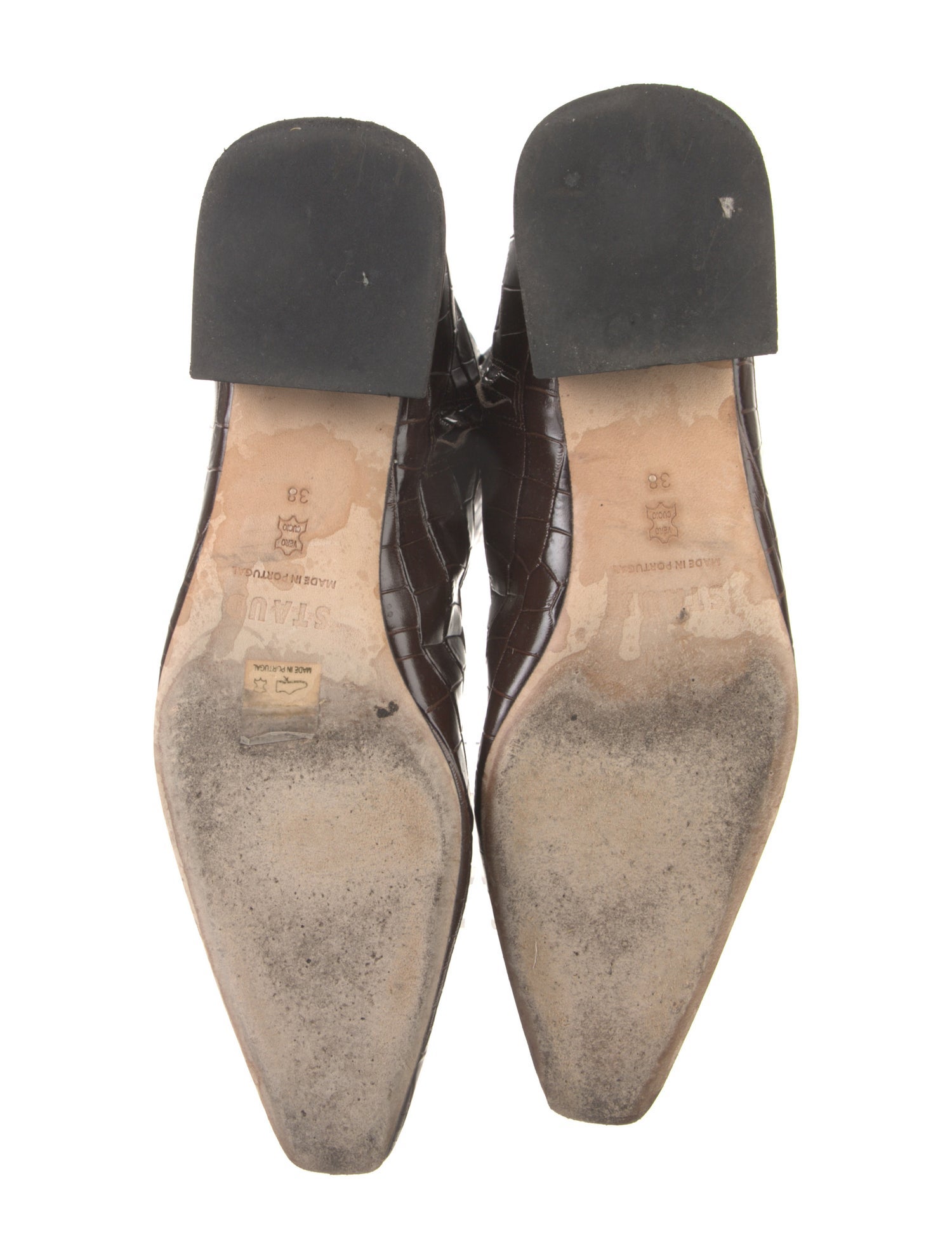 Staud Leather Patterned Riding Boots