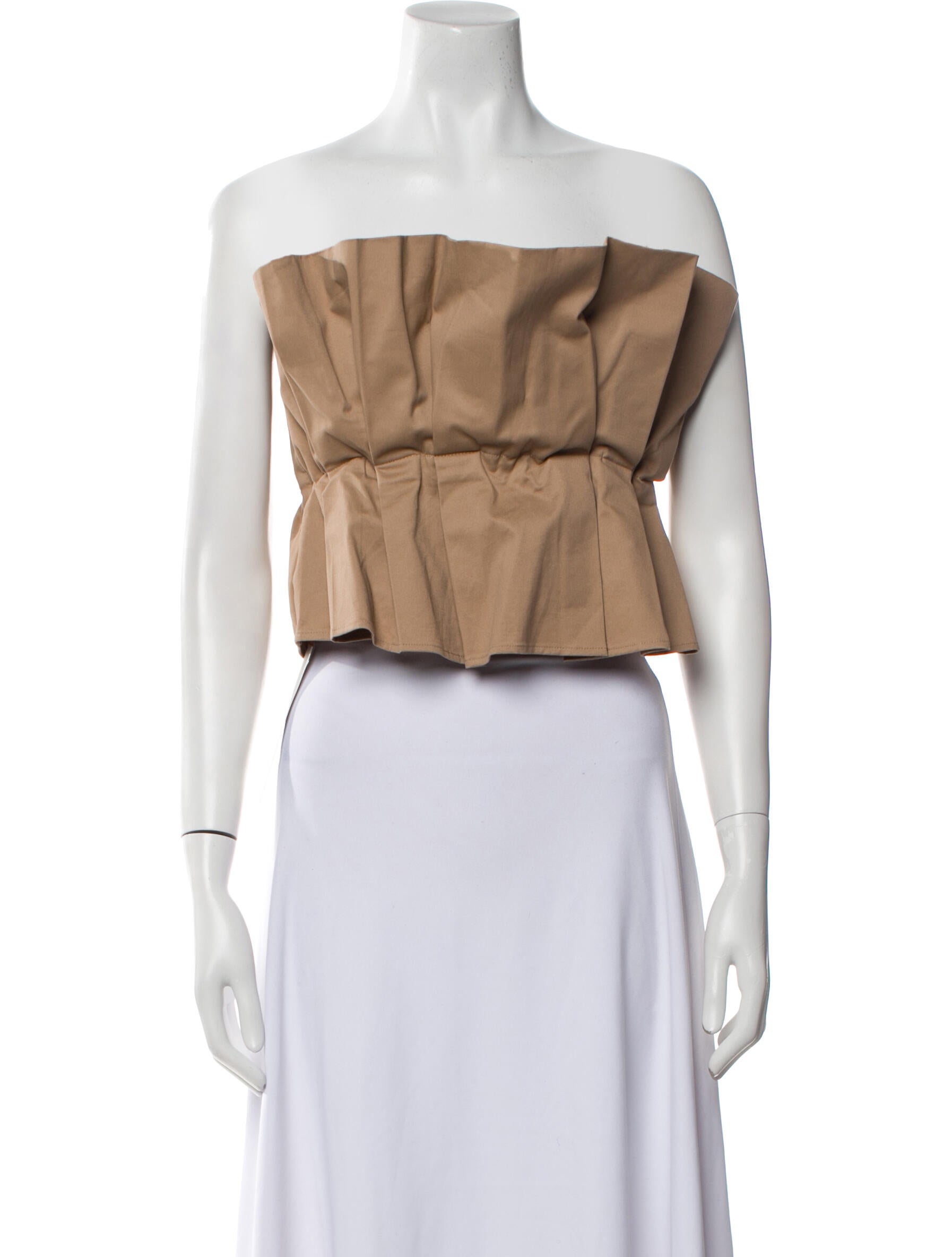 Staud Strapless Crop Top