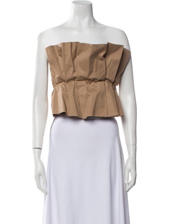 Staud Strapless Crop Top