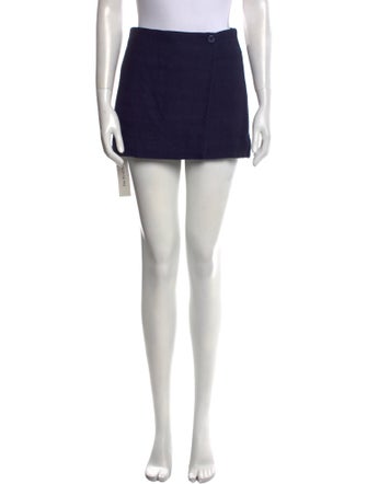 Staud Grosgrain Trim Mini Skirt