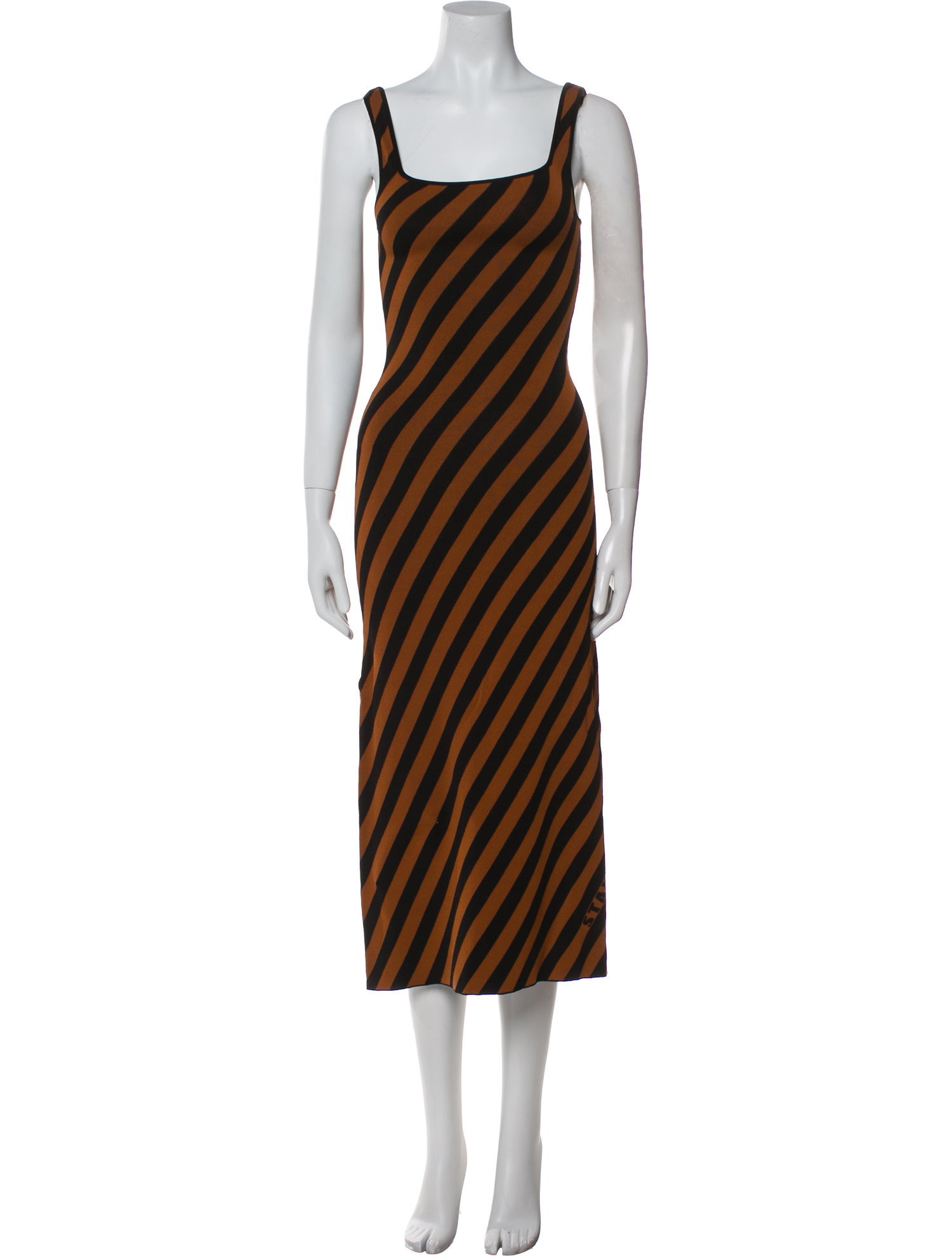 Staud Striped Long Dress