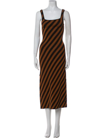 Staud Striped Long Dress