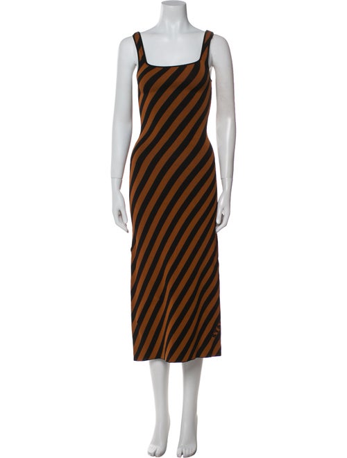 Staud Striped Long Dress