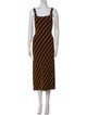 Staud Striped Long Dress